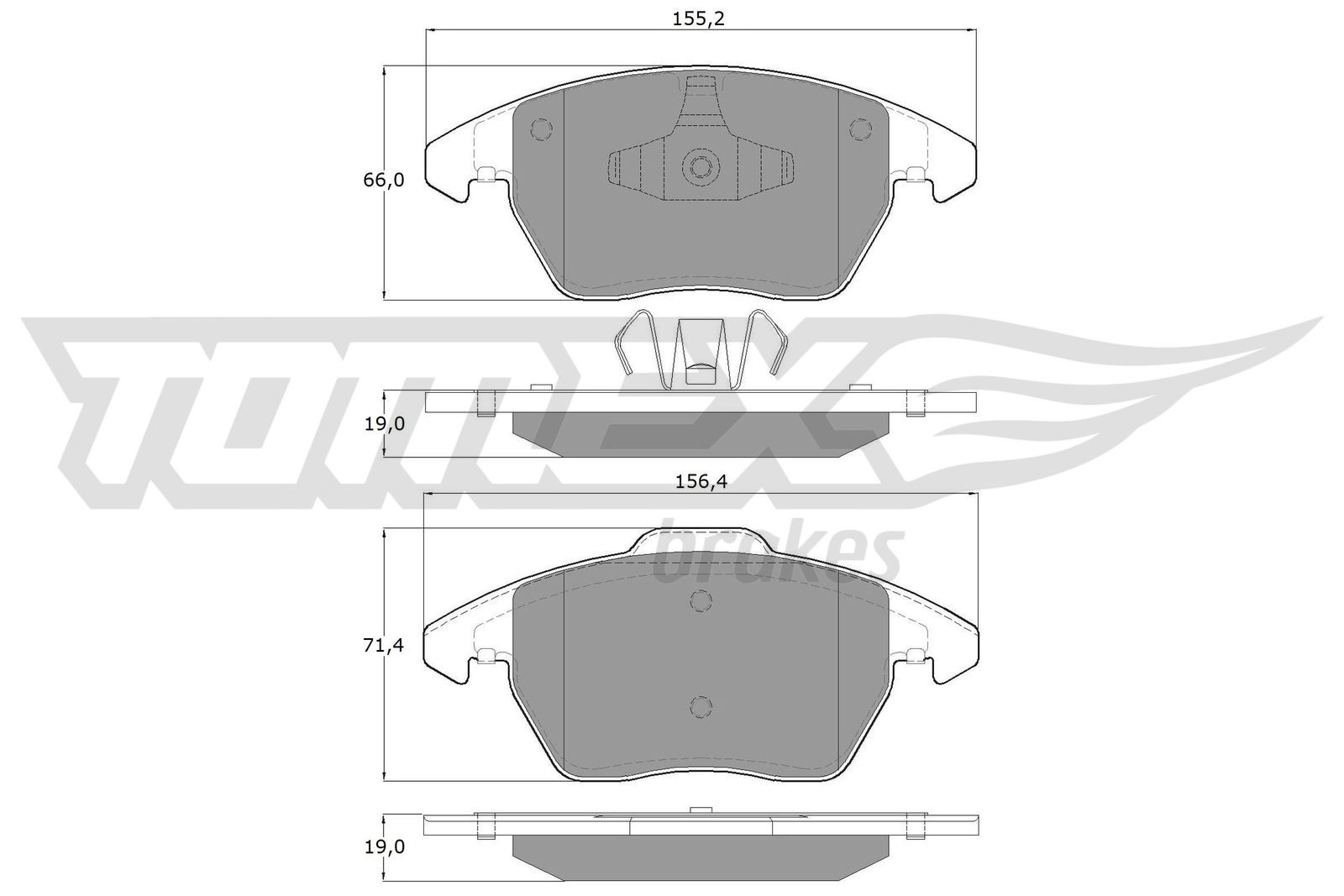 TOMEX Brakes Bremsbelagsatz, Scheibenbremse
